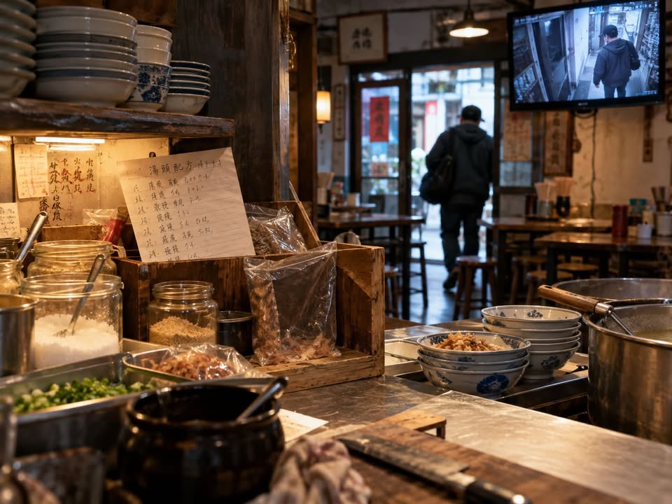 文章圖片：羅東知名小吃「麵線龜」傳出店內的 秘製配方包 遭人拿走。