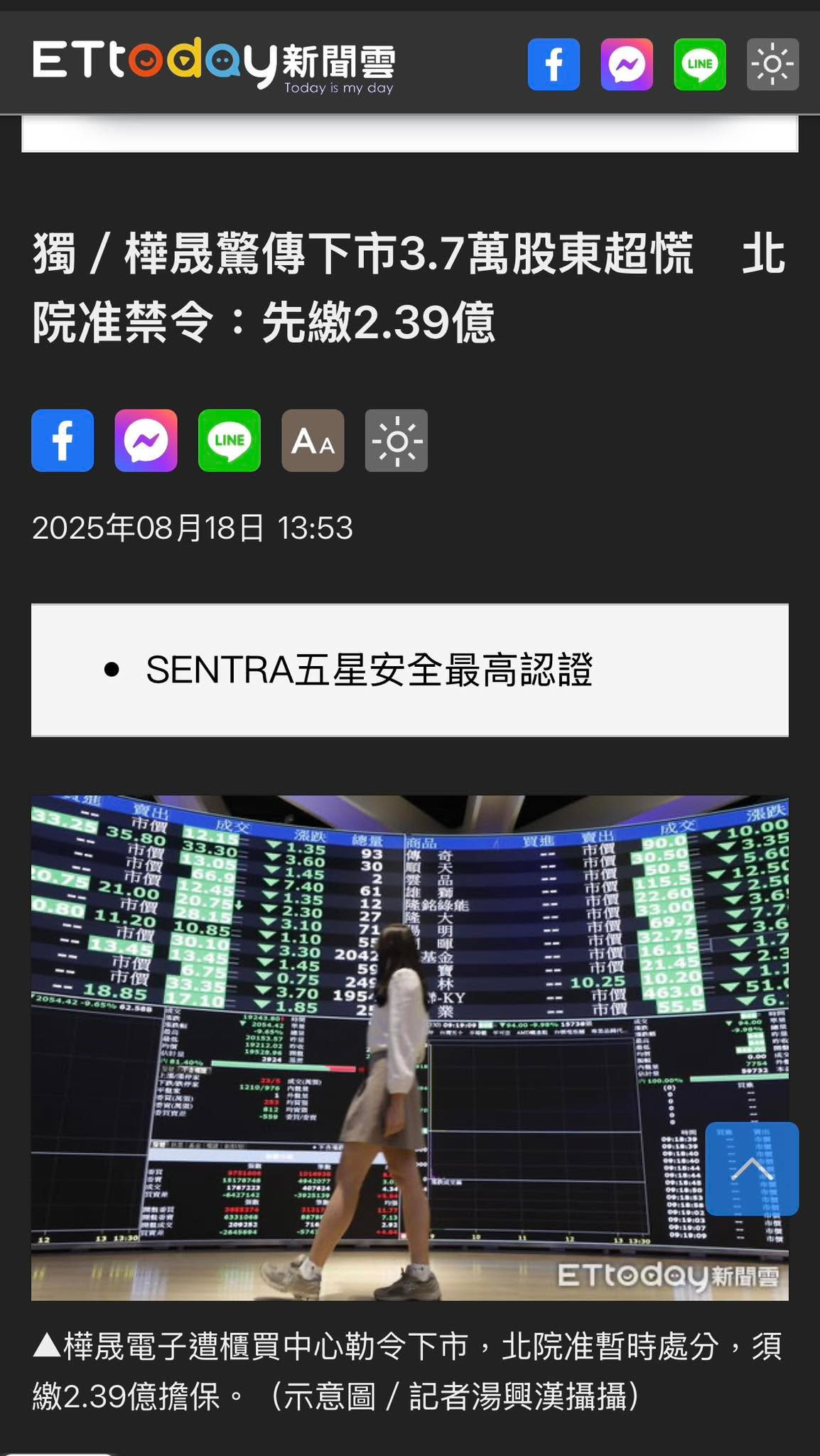 文章圖片：樺晟電子（3202）遭櫃買中心公告終止櫃檯買賣，3.7萬名…